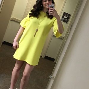 Yellow cocktail dress